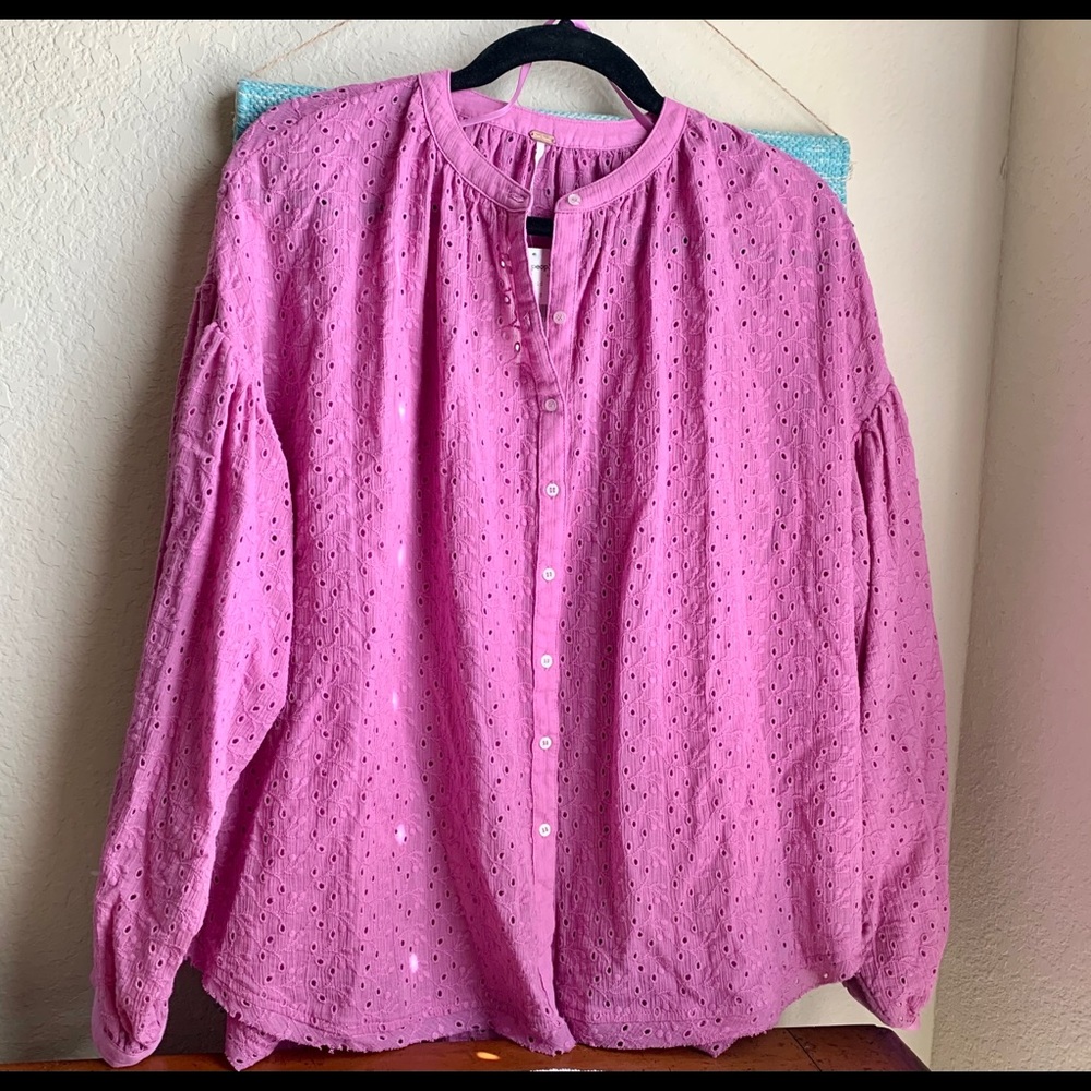 NWT Free People Maddison Eyelet blouse S